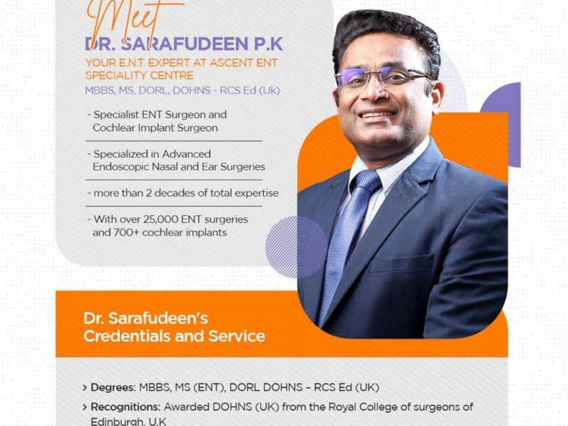Dr. Sarafudeen P.K – Expertise, Experience & Excellence